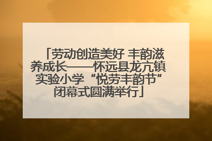 劳动创造美好 丰韵滋养成长——怀远县龙亢镇实验小学“悦劳丰韵节”闭幕式圆满举行