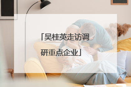 吴桂英走访调研重点企业
