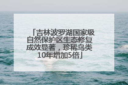 吉林波罗湖国家级自然保护区生态修复成效显著，珍稀鸟类10年增加5倍