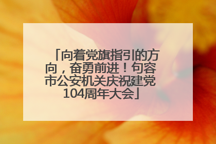 向着党旗指引的方向，奋勇前进！句容市公安机关庆祝建党104周年大会