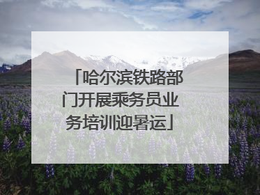 哈尔滨铁路部门开展乘务员业务培训迎暑运