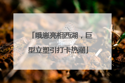 哦崽亮相西湖，巨型立塑引打卡热潮