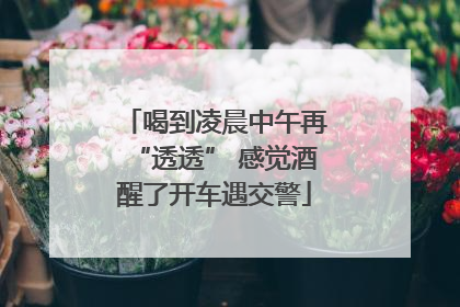 喝到凌晨中午再“透透” 感觉酒醒了开车遇交警