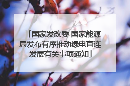 国家发改委 国家能源局发布有序推动绿电直连发展有关事项通知