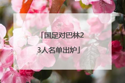 国足对巴林23人名单出炉