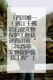 四川唯一！通江千佛岩石窟文物保护工程获评四川省“2025年文物保护优质工程”