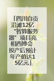 四川自贡沿滩12亿“智算服务器”项目亮相西博会 投产后预计年产值达15亿元