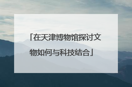 在天津博物馆探讨文物如何与科技结合