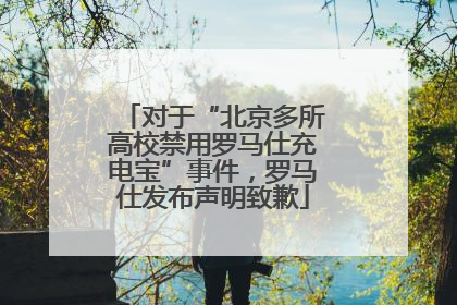 对于“北京多所高校禁用罗马仕充电宝”事件，罗马仕发布声明致歉