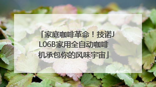 家庭咖啡革命！技诺JL06B家用全自动咖啡机承包你的风味宇宙