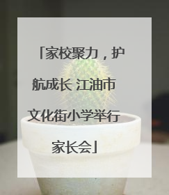 家校聚力，护航成长 江油市文化街小学举行家长会