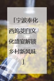 宁波奉化西坞茭白文化盛宴解锁乡村新风味