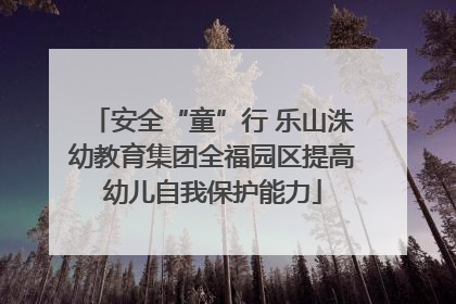 安全“童”行 乐山洙幼教育集团全福园区提高幼儿自我保护能力