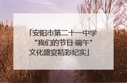 安阳市第二十一中学“我们的节日·端午”文化盛宴精彩纪实