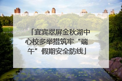 宜宾翠屏金秋湖中心校多举措筑牢“端午”假期安全防线