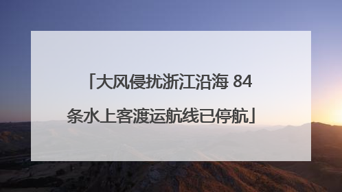大风侵扰浙江沿海 84条水上客渡运航线已停航