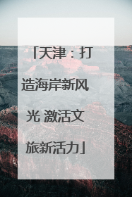 天津：打造海岸新风光 激活文旅新活力