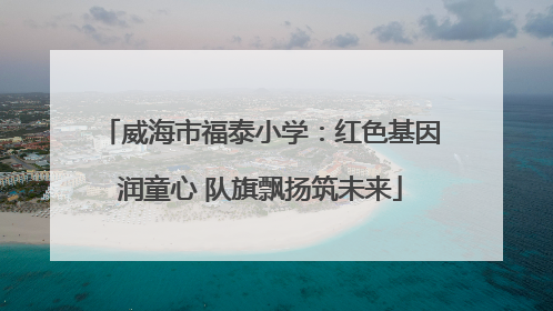 威海市福泰小学：红色基因润童心 队旗飘扬筑未来