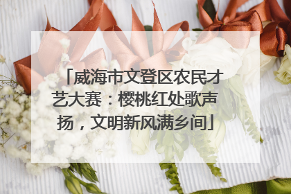 威海市文登区农民才艺大赛：樱桃红处歌声扬，文明新风满乡间