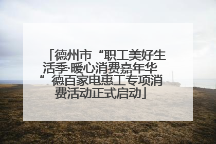 德州市“职工美好生活季·暖心消费嘉年华”德百家电惠工专项消费活动正式启动