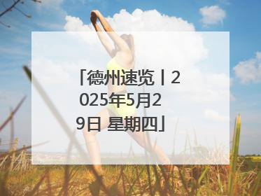 德州速览丨2025年5月29日 星期四