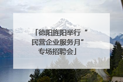 德阳旌阳举行“民营企业服务月”专场招聘会