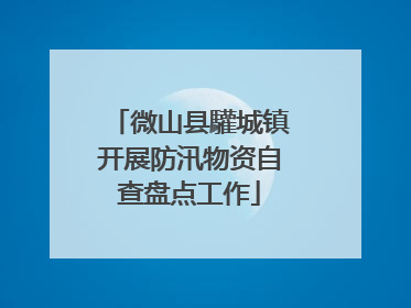 微山县驩城镇开展防汛物资自查盘点工作