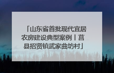 山东省首批现代宜居农房建设典型案例丨莒县招贤镇武家曲坊村