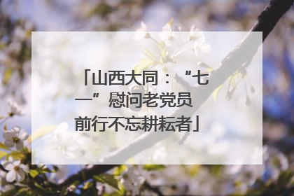 山西大同：“七一”慰问老党员 前行不忘耕耘者