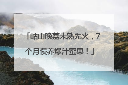 岵山晚荔未熟先火，7个月慢养爆汁蜜果！