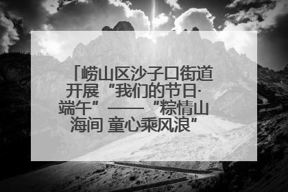 崂山区沙子口街道开展“我们的节日·端午”——“粽情山海间 童心乘风浪”文明实践活动