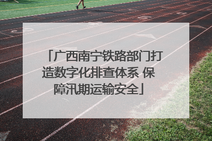 广西南宁铁路部门打造数字化排查体系 保障汛期运输安全