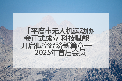 平度市无人机运动协会正式成立 科技赋能开启低空经济新篇章——2025年首届会员大会暨无人机应用发展论坛成功举办