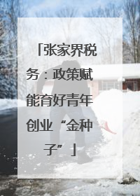 张家界税务：政策赋能育好青年创业“金种子”