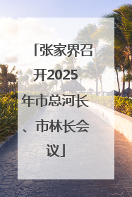 张家界召开2025年市总河长、市林长会议