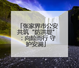 张家界市公安共筑“防洪堤”：向险而行 守护安澜