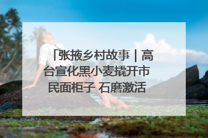 张掖乡村故事｜高台宣化黑小麦撬开市民面柜子 石磨激活村集体钱匣子