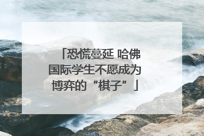 恐慌蔓延 哈佛国际学生不愿成为博弈的“棋子”