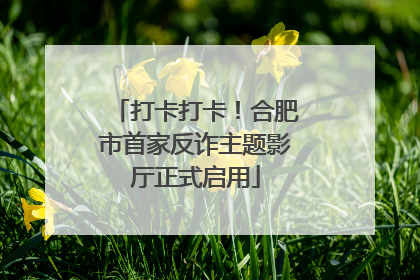 打卡打卡！合肥市首家反诈主题影厅正式启用
