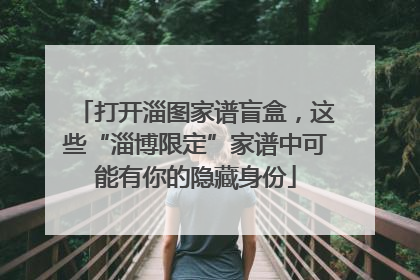 打开淄图家谱盲盒，这些“淄博限定”家谱中可能有你的隐藏身份