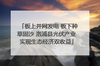 板上并网发电 板下种草固沙 洛浦县光伏产业实现生态经济双收益