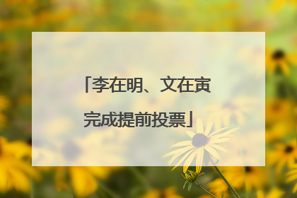 李在明、文在寅完成提前投票