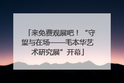 来免费观展吧！“守望与在场——毛本华艺术研究展”开幕