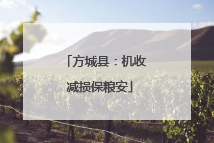 方城县：机收减损保粮安