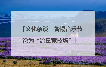 文化杂谈｜警惕音乐节沦为“流量竞技场”