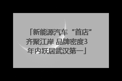新能源汽车“首店”齐聚江岸 品牌密度3年内跃居武汉第一