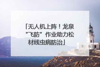 无人机上阵！龙泉“飞防”作业助力松材线虫病防治