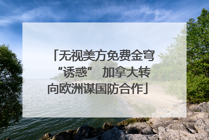 无视美方免费金穹“诱惑” 加拿大转向欧洲谋国防合作