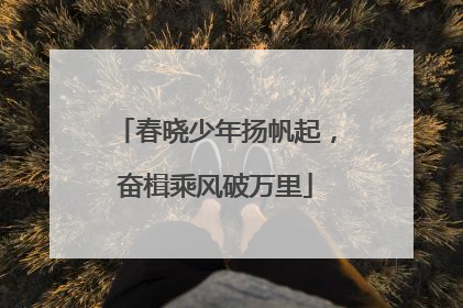 春晓少年扬帆起，奋楫乘风破万里