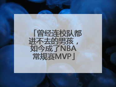 曾经连校队都进不去的男孩，如今成了NBA常规赛MVP